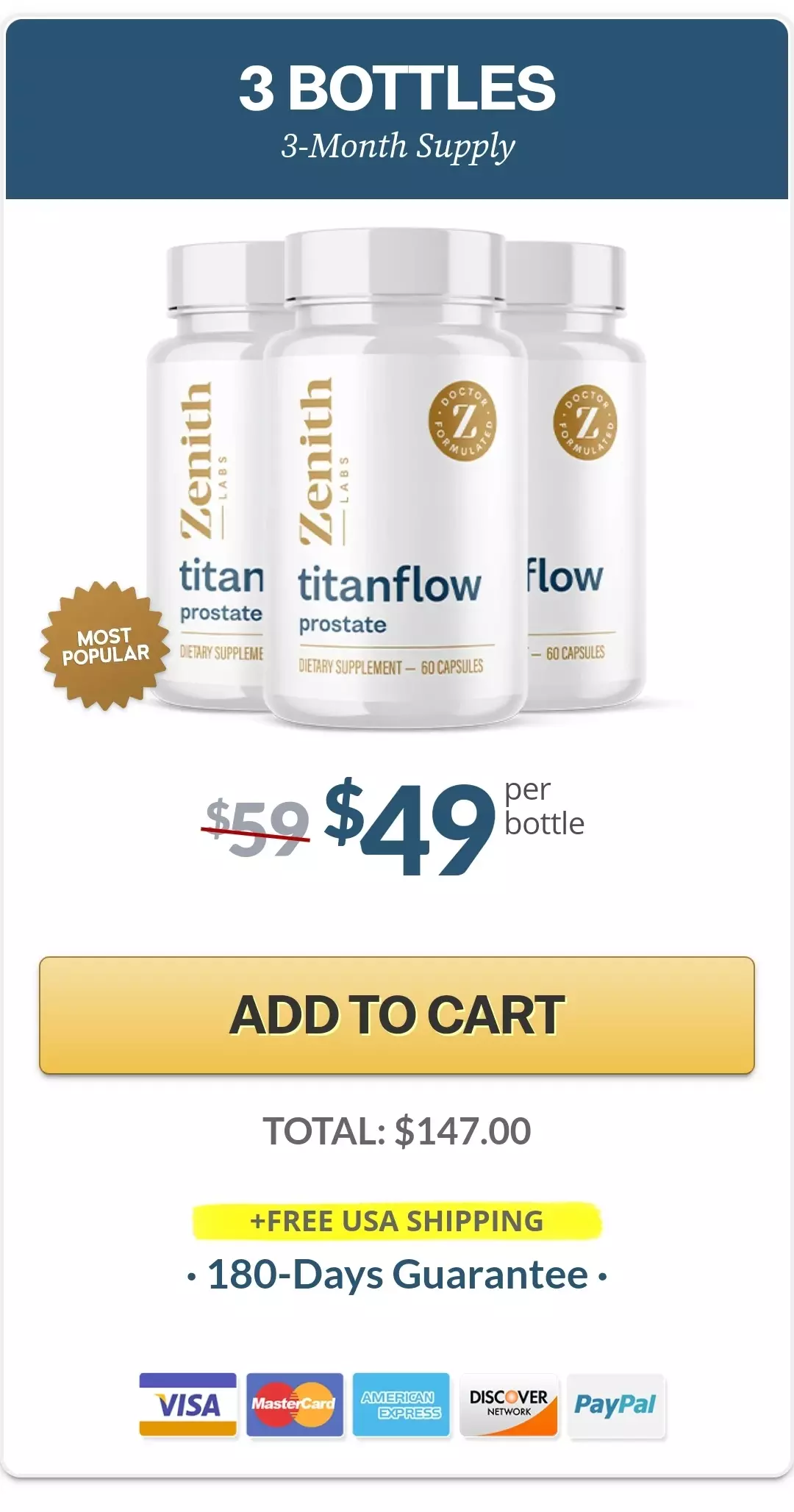 TitanFlow™ 3 bottles pricing